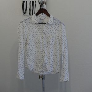 Blouse with scissors print